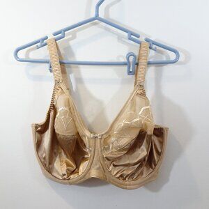 NWT Elomi Women's 34I Cate Full Figure Underwire Lace Cup Bra EL4030 Nude Tan